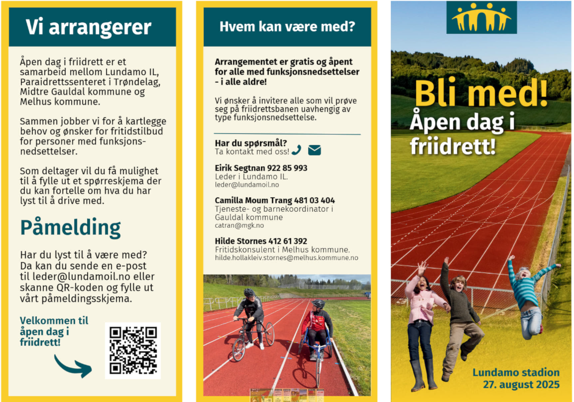 Åpen kveld i friidrett for alle med funksjonsnedsettelser